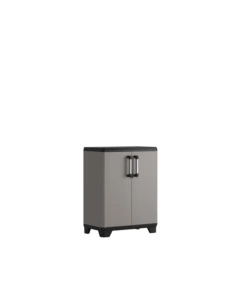 ARMADIO IN RESINA BASSO KETER "SISTEMA NEW" GRIGIO, 68X39X90 CM